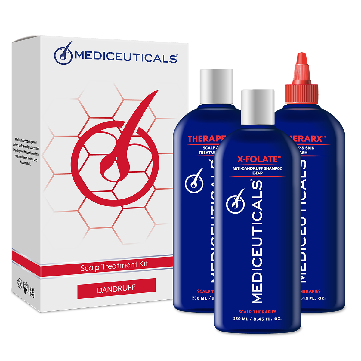 Mediceuticals Scalp Treatment Kit Dandruff – complete 3-staps set tegen roos en schilfering
