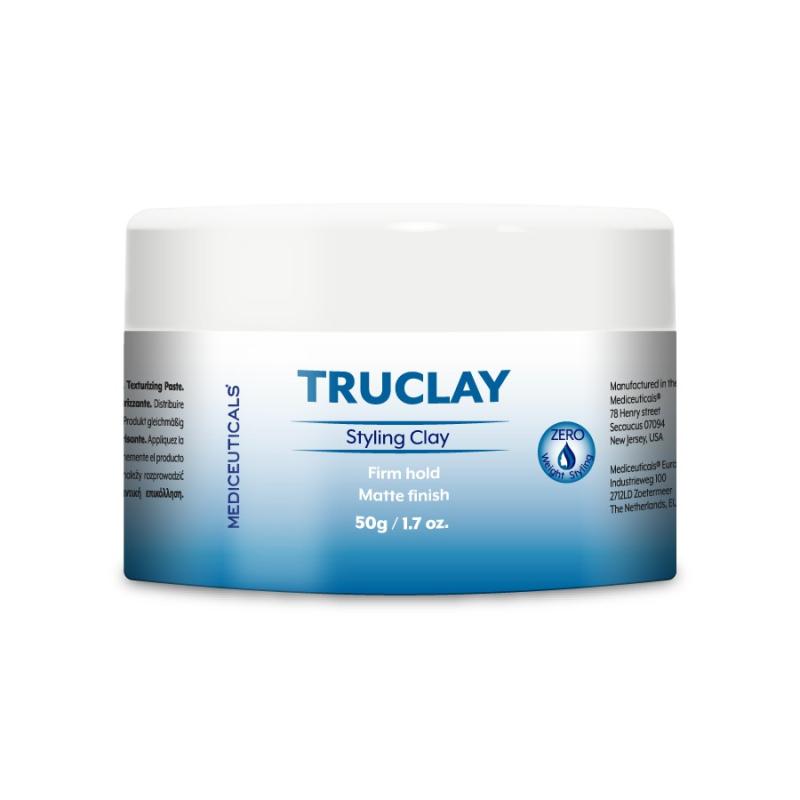 Truclay Styling Clay – Mediceuticals Truclay Styling Clay van Mediceuticals – stevige hold en matte finish voor natuurlijk ogend haar